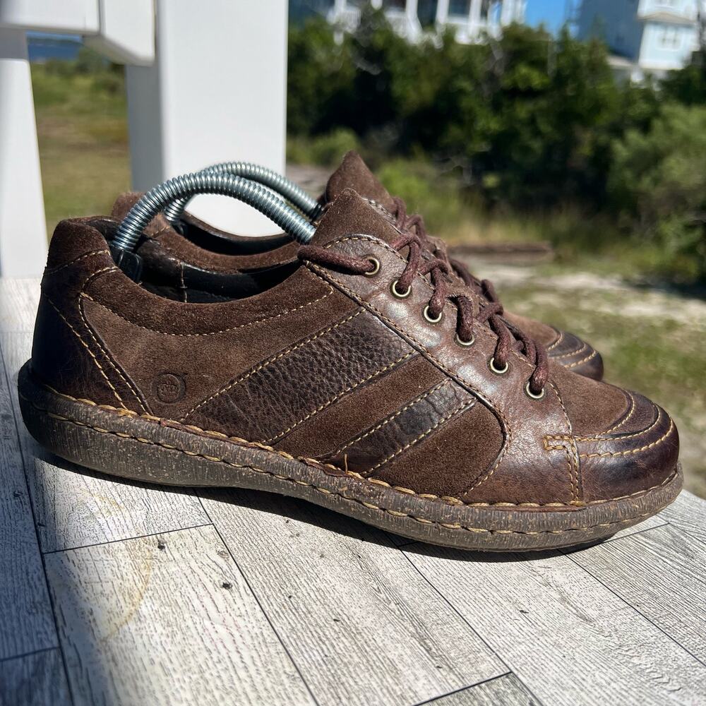Born Brown Leather Suede Casual Sneakers